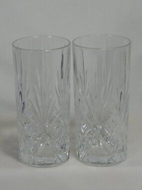 2  12oz Remy Martin heavy crystal drinking glasses